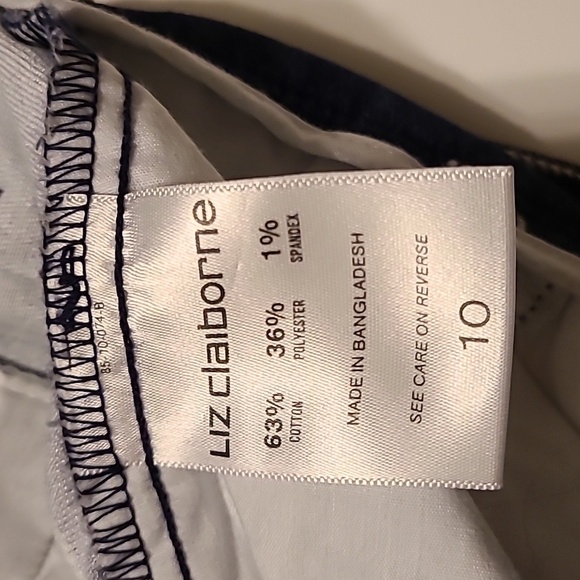 Liz Claiborne size 10 NWT Navy Rope Print women's shorts - Picture 11 of 12
